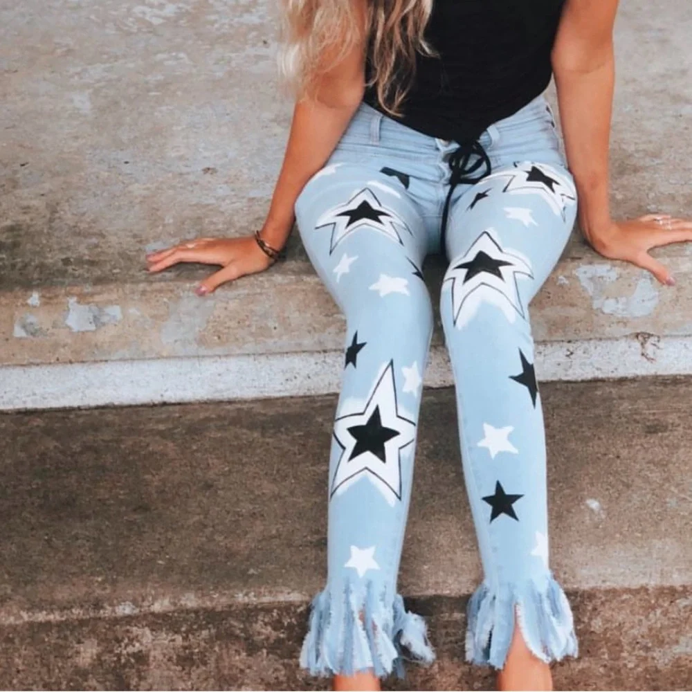 Custom hand-painted jeans - Picture 13 of 13